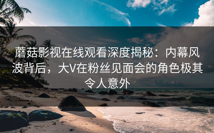 蘑菇影视在线观看深度揭秘:内幕风波背后,大V在粉丝见面会的角色极其令人意外 蘑菇影视在线观看深度揭秘:内幕风波背后,大V在粉丝见面会的角色极其令人意外